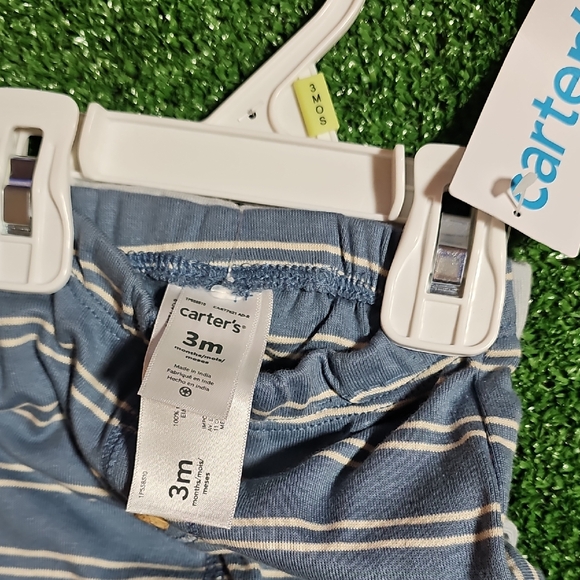 Carter's Blue and White Striped Baby Pants - Picture 3 of 4